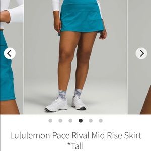 hawaiian blue lululemon skirt